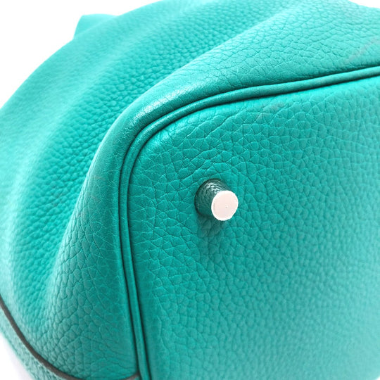 HERMES Handbag Taurillon Clemence green Picotin Lock Eclat MM 22