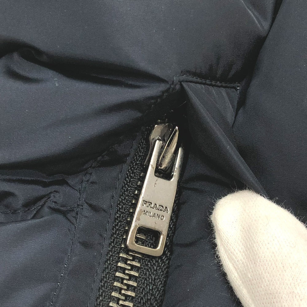 PRADA Down jacket Down, Nylon Navy Women 42S Used Authentic