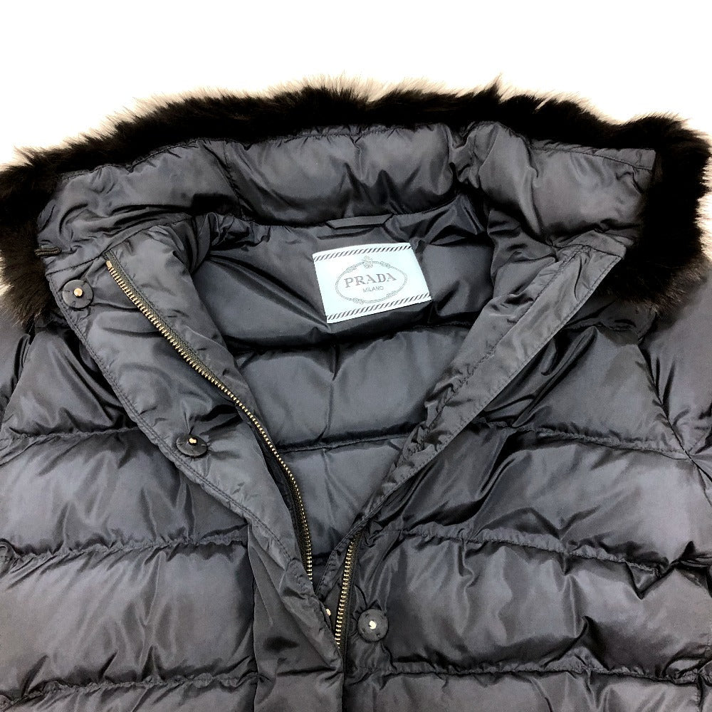 PRADA Down jacket Down, Nylon Navy Women 42S Used Authentic