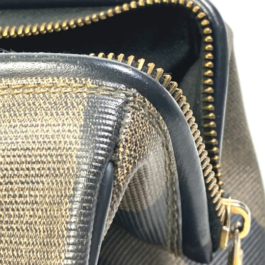 FENDI Boston Duffel bag PVC / Leather Brown Handbag Pecan