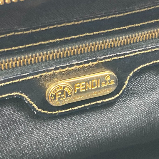 FENDI Boston Duffel bag PVC / Leather Brown Handbag Pecan