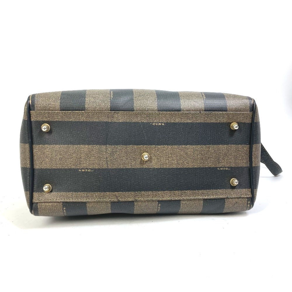 FENDI Boston Duffel bag PVC / Leather Brown Handbag Pecan
