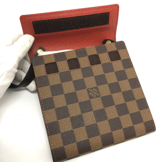 LOUIS VUITTON Shoulder Bag N62935  Damier canvas Brown Damier CD case DVD mens(Unisex) Used Authentic