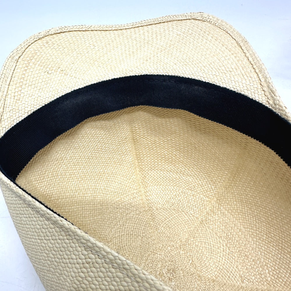 HERMES cap Cotton, Viscose beige Panama Brisa Newsboy Cap Riley unisex(Unisex) 58 Used Authentic