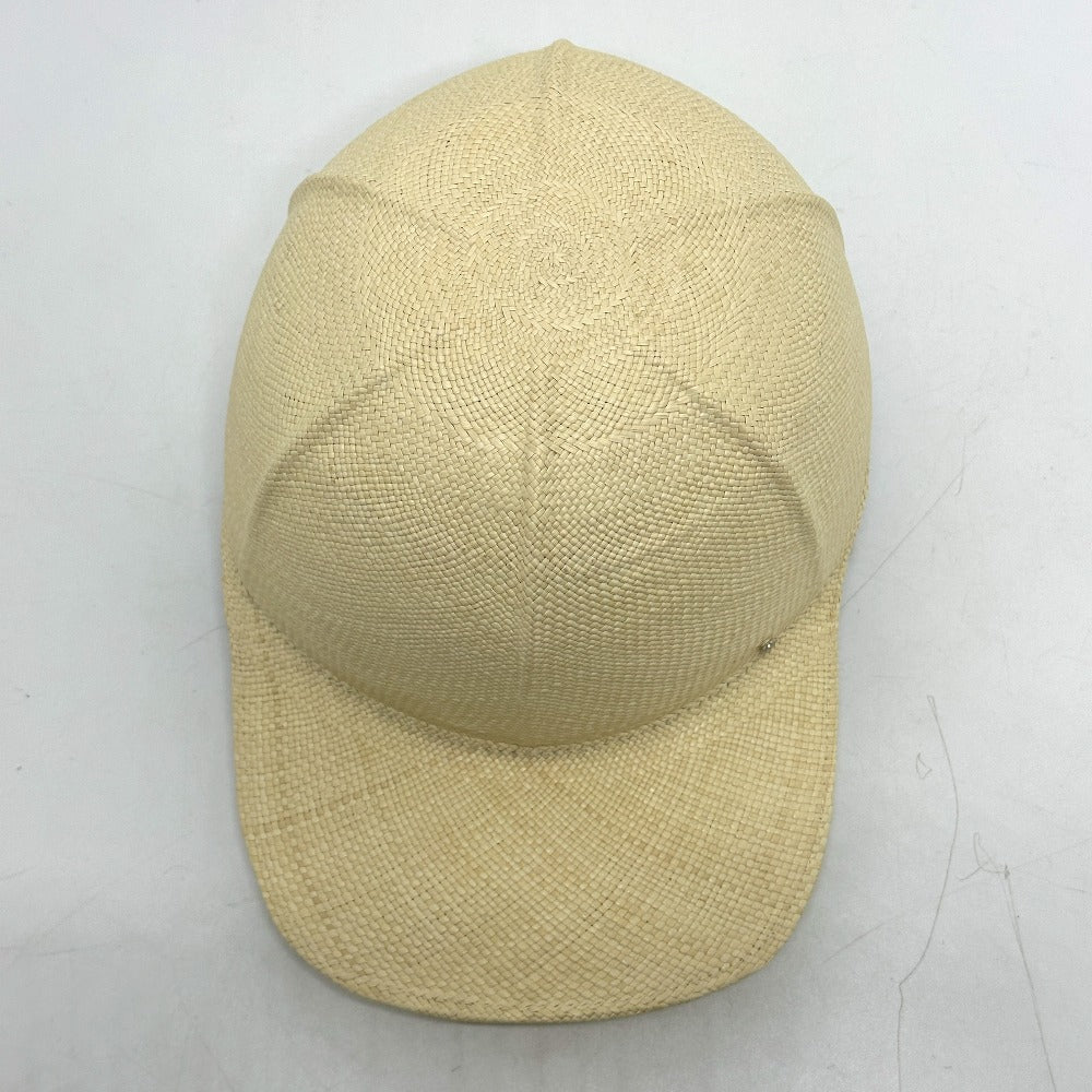 HERMES cap Cotton, Viscose beige Panama Brisa Newsboy Cap Riley unisex(Unisex) 58 Used Authentic
