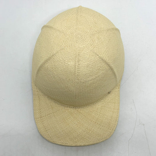 HERMES cap Cotton, Viscose beige Panama Brisa Newsboy Cap Riley unisex(Unisex) 58 Used Authentic
