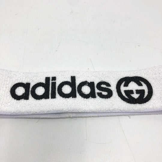 GUCCI hair accessory 703594 polyester white logo Adidas adidas collaboration Women M Used Authentic