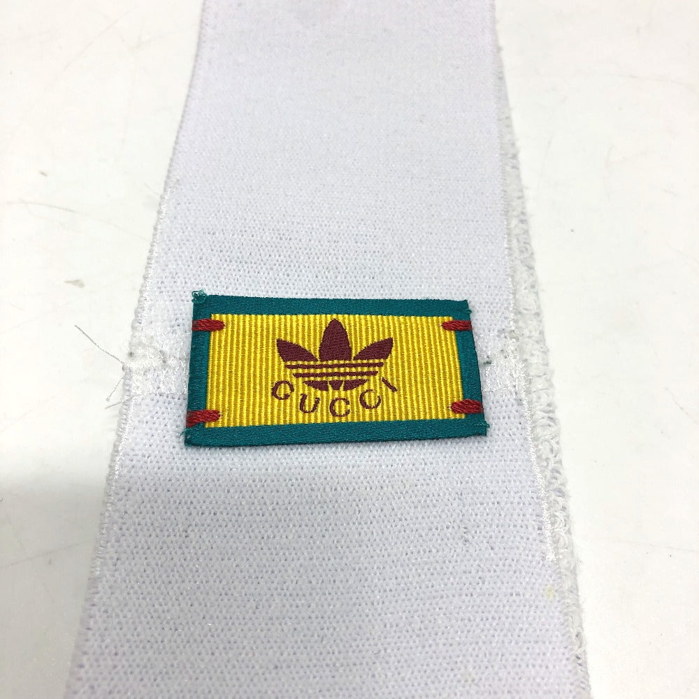 GUCCI hair accessory 703594 polyester white logo Adidas adidas collaboration Women M Used Authentic