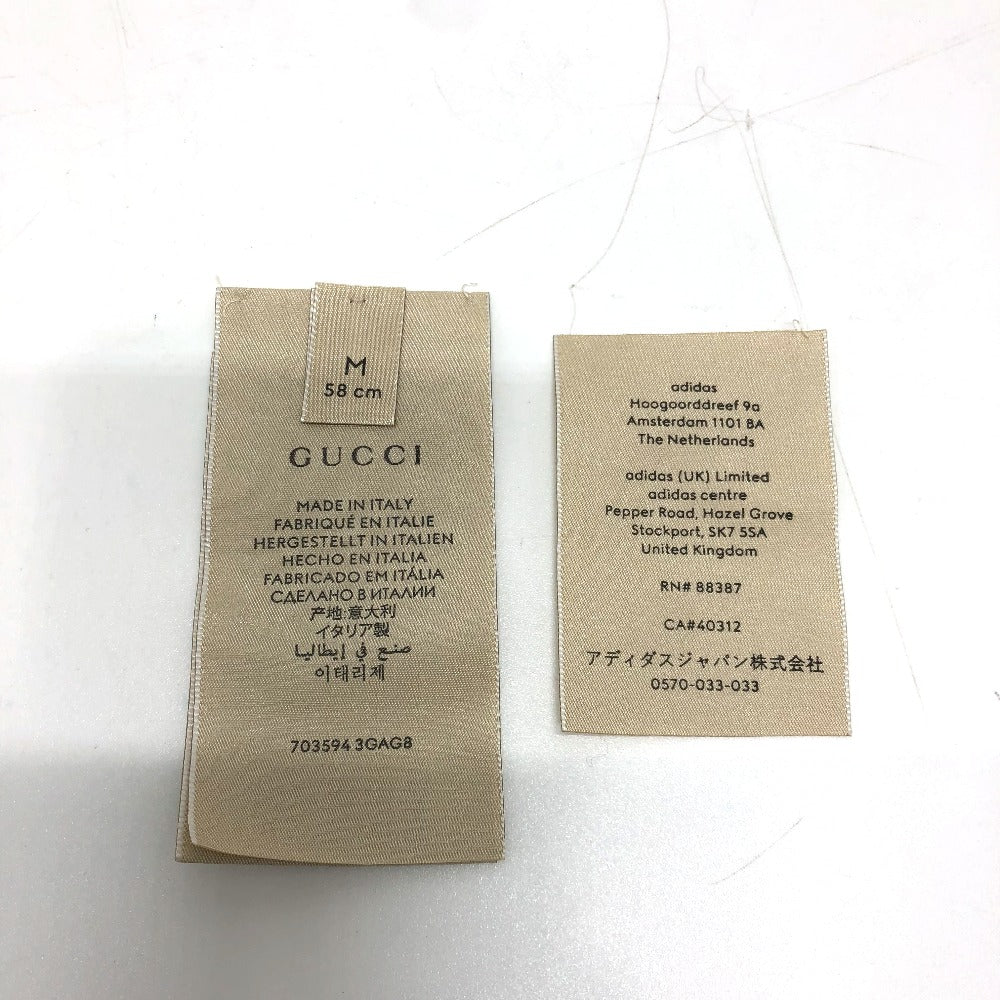 GUCCI hair accessory 703594 polyester white logo Adidas adidas collaboration Women M Used Authentic