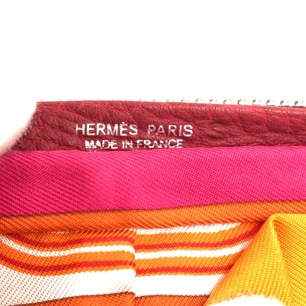 HERMES Tote Bag Buffel Skipper / Silk Red silky pop handbag Brides de Gala Women Used Authentic