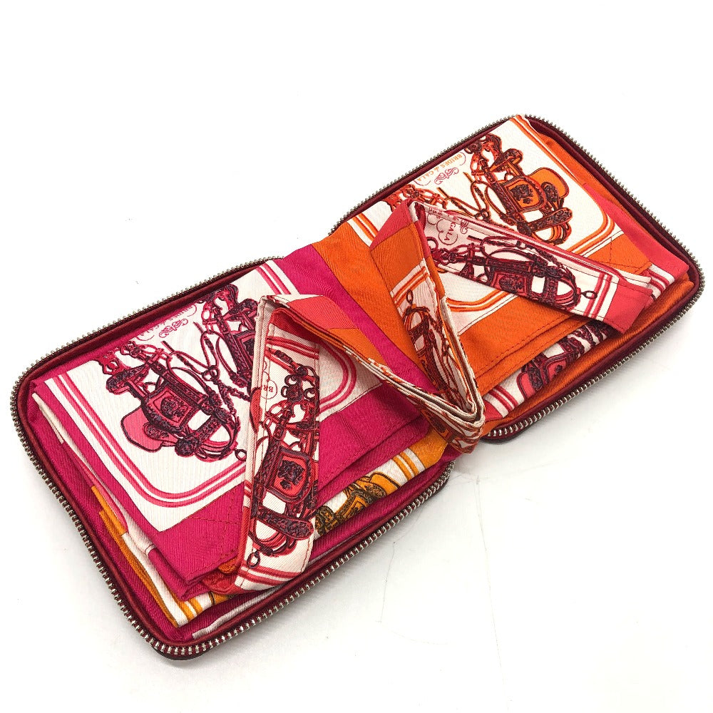 HERMES Tote Bag Buffel Skipper / Silk Red silky pop handbag Brides de Gala Women Used Authentic