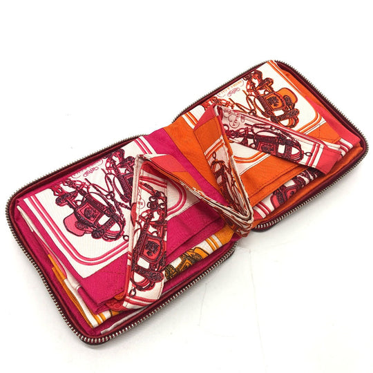HERMES Tote Bag Buffel Skipper / Silk Red silky pop handbag Brides de Gala Women Used Authentic
