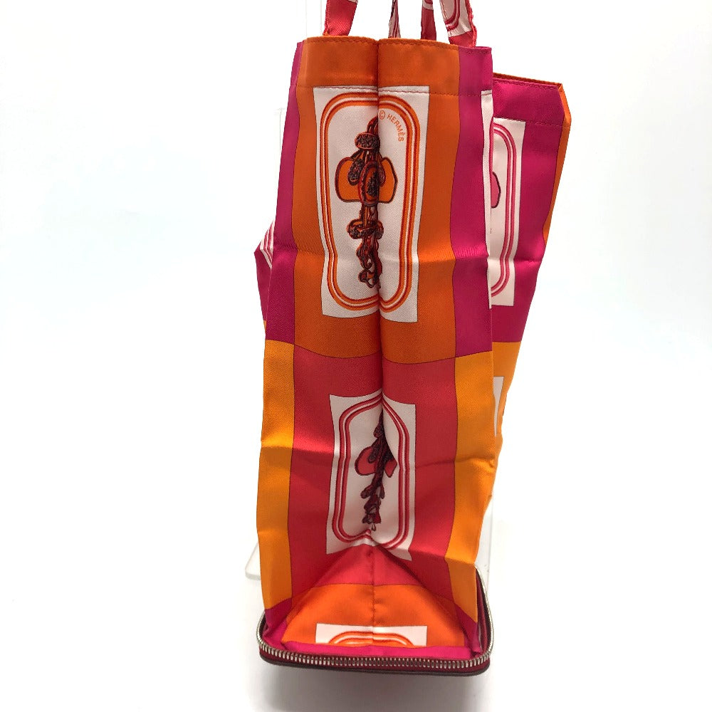 HERMES Tote Bag Buffel Skipper / Silk Red silky pop handbag Brides de Gala Women Used Authentic
