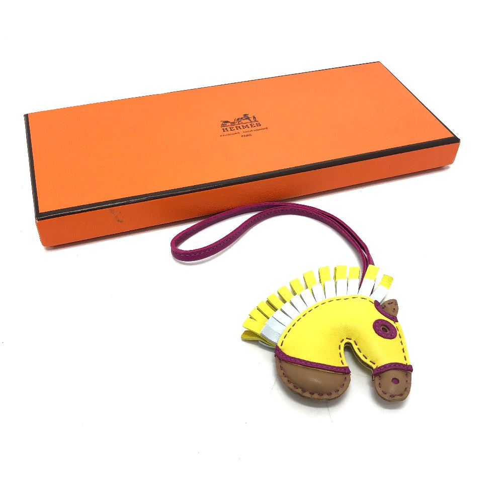 HERMES Bag charm Anyo Miro yellow Gigi Camaille sylvest/horse/zebra