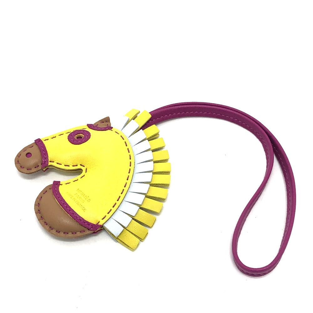 HERMES Bag charm Anyo Miro yellow Gigi Camaille sylvest/horse/zebra