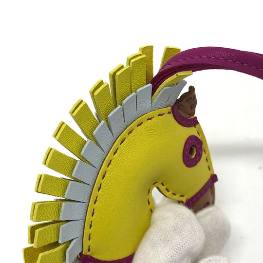 HERMES Bag charm Anyo Miro yellow Gigi Camaille sylvest/horse/zebra