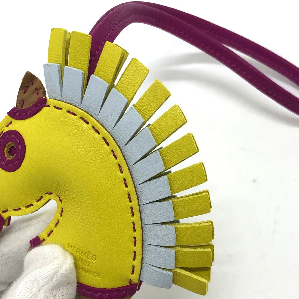 HERMES Bag charm Anyo Miro yellow Gigi Camaille sylvest/horse/zebra