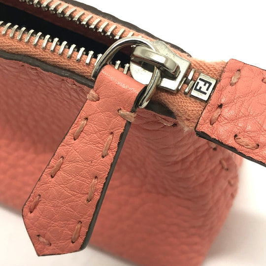 FENDI Pouch 8N0114 leather pink Celeria Women Used Authentic