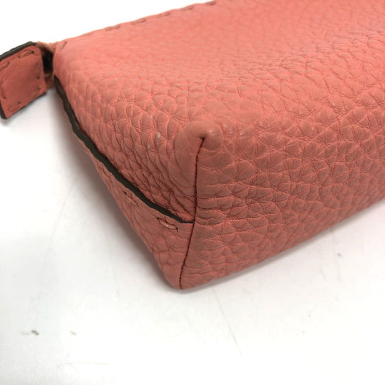FENDI Pouch 8N0114 leather pink Celeria Women Used Authentic