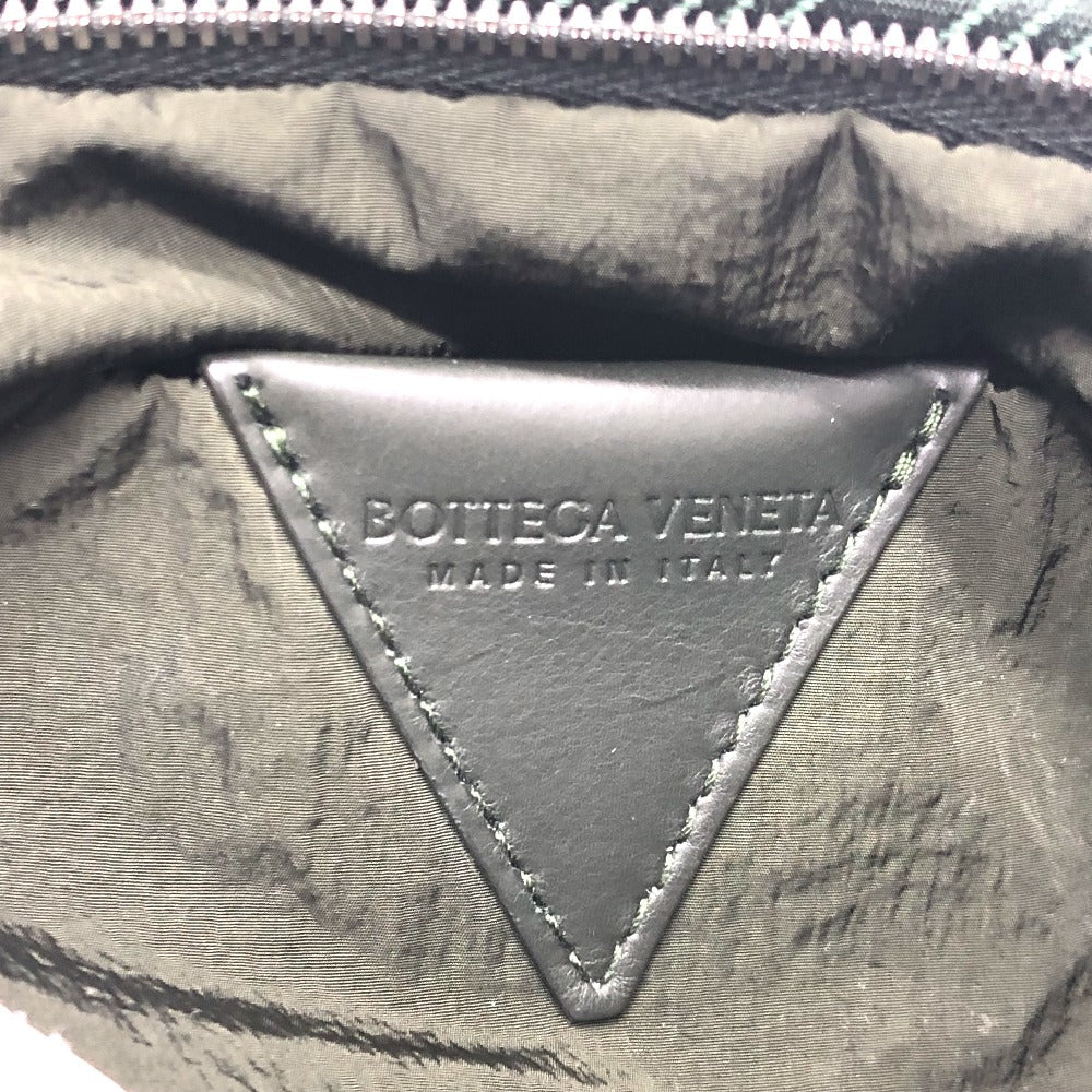 BOTTEGAVENETA Clutch bag canvas green All-over pattern INTRECCIATO With pouch strap Women Used Authentic