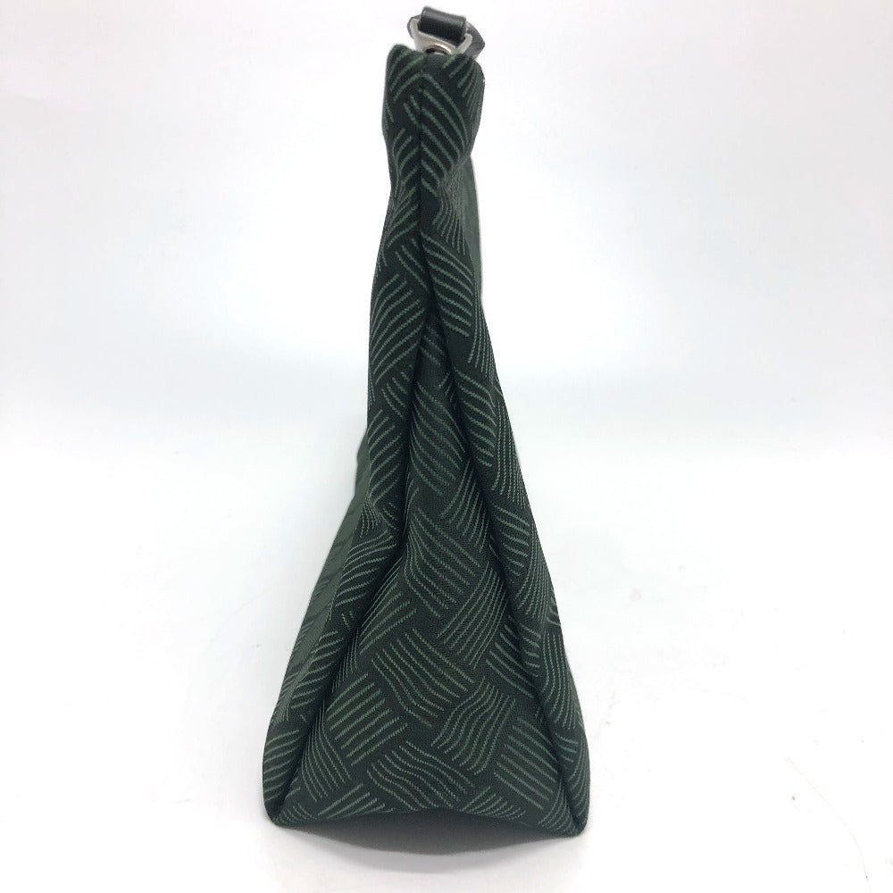 BOTTEGAVENETA Clutch bag canvas green All-over pattern INTRECCIATO With pouch strap Women Used Authentic