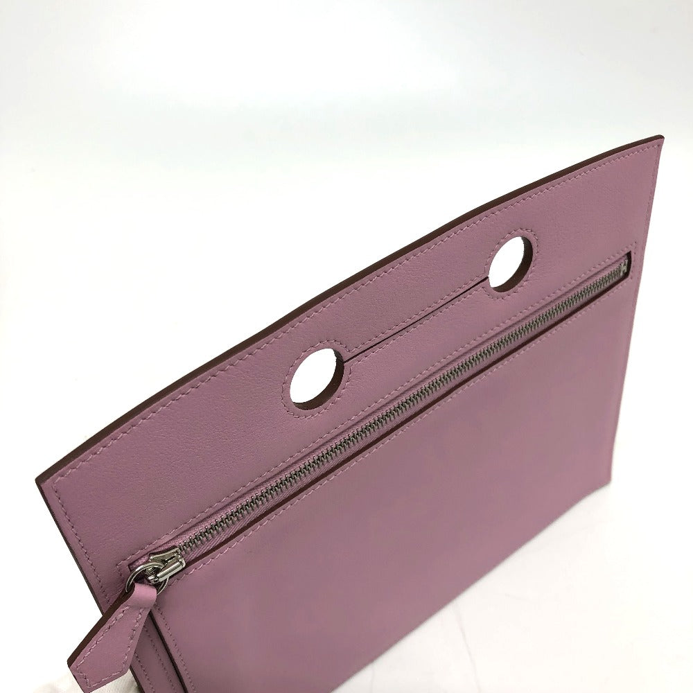 HERMES Pouch Swift pink Birkin Bag Pocket Women Used Authentic