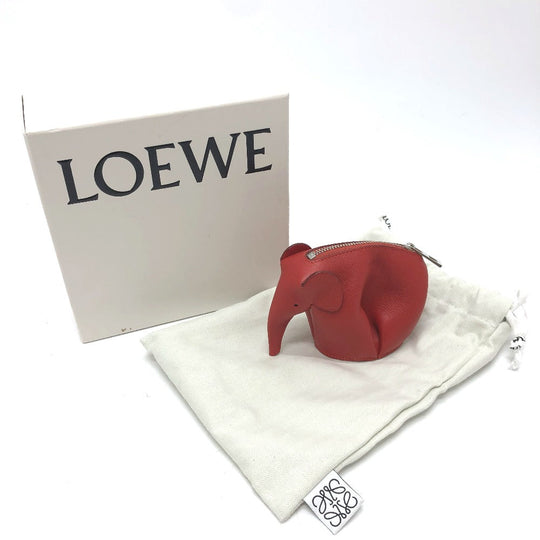 LOEWE Shoulder Bag leather pink animal collection mini Women Used Authentic