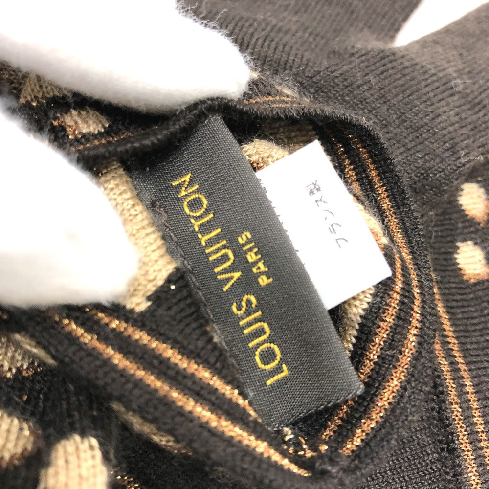 LOUIS VUITTON gloves M58347 cashmere Brown Leopard gommaille Women Used Authentic