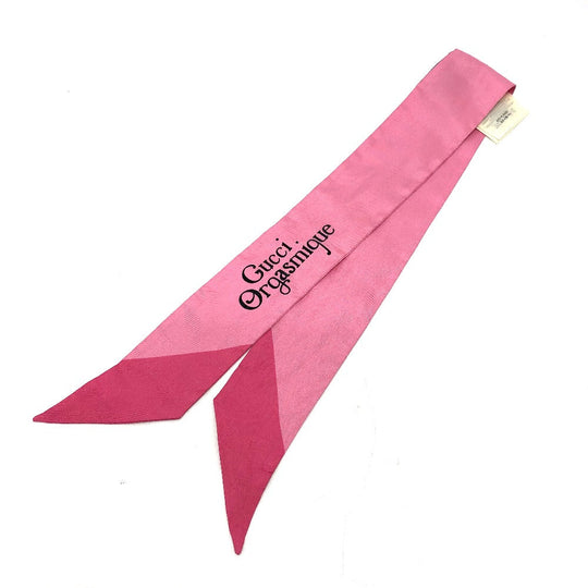 GUCCI scarf 6231445 silk pink Fashion Accessories Orgasmique 5/2 86cm