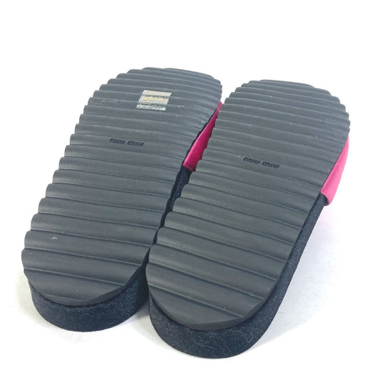 MIUMIU Sandals 5XX399 Velour, Satin black Rose Rose Rose slide sandals Women 34.5 Used Authentic
