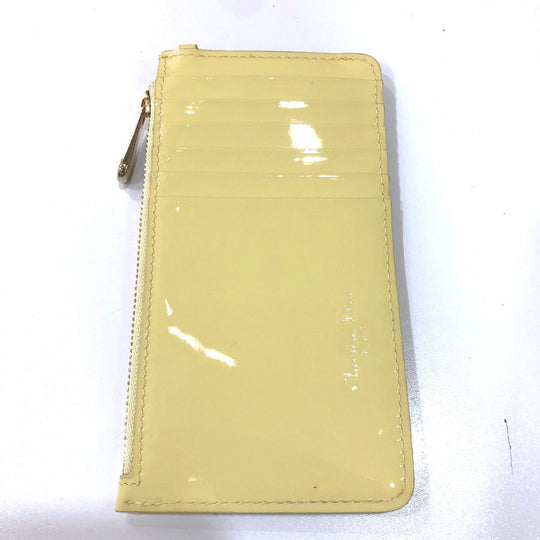 Dior Coin case enamel beige Canage Card Case Card Case Women Used Authentic