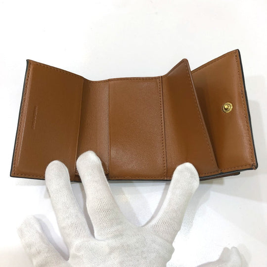 CELINE Trifold wallet PVC / Leather Brown Triomphe Small trifold Women Used Authentic