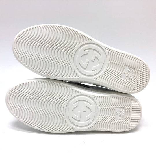 GUCCI sneakers leather white sherry line cat Cat Kids 32 Used Authentic