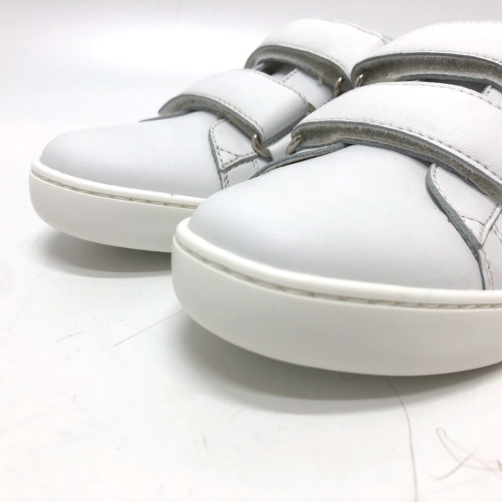 GUCCI sneakers leather white sherry line cat Cat Kids 32 Used Authentic