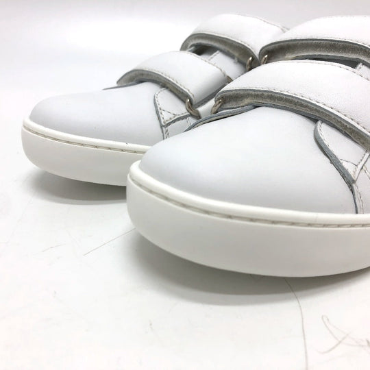 GUCCI sneakers leather white sherry line cat Cat Kids 32 Used Authentic