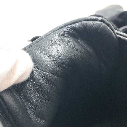 HERMES sneakers leather black day kelly buckle Women 35 Used Authentic