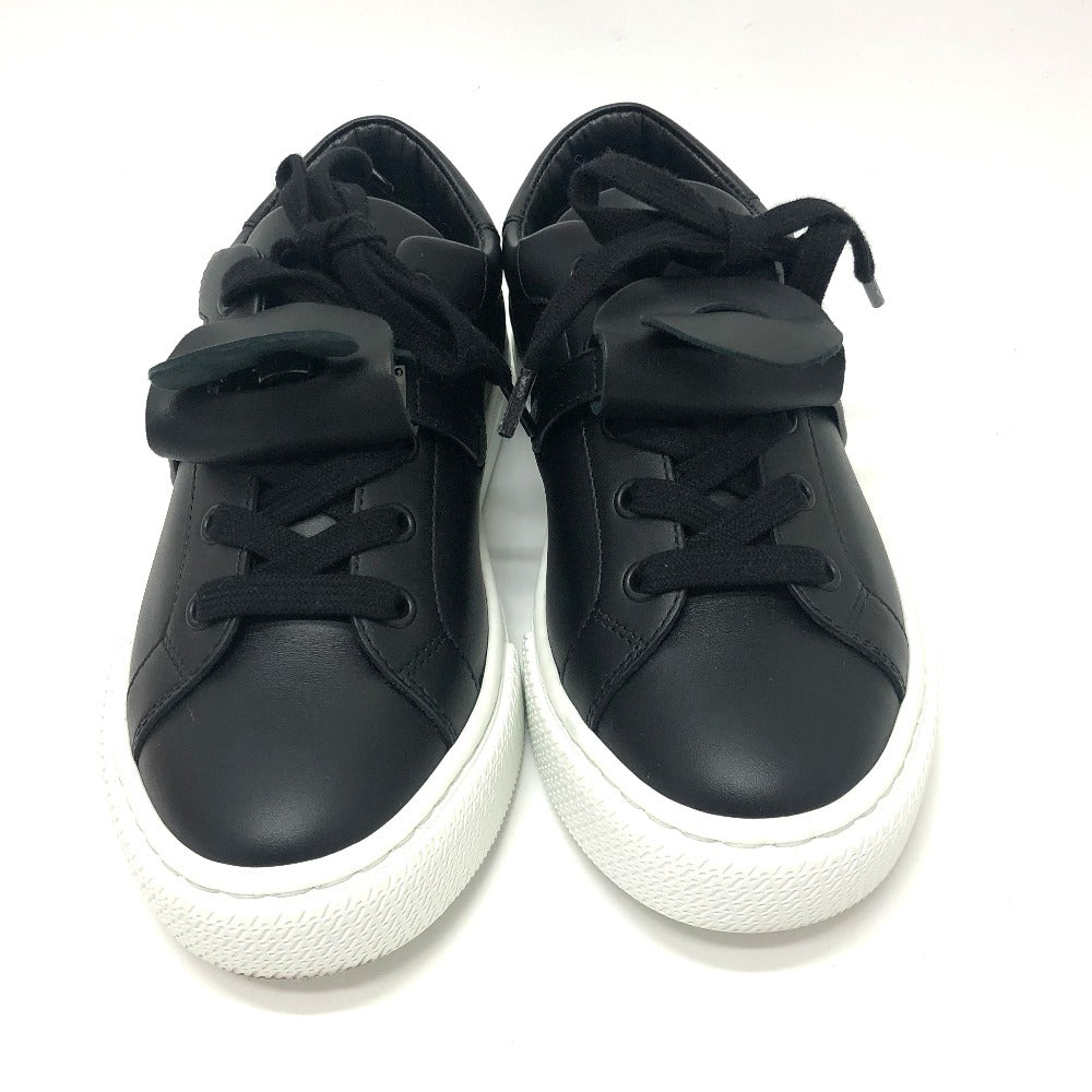 HERMES sneakers leather black day kelly buckle Women 35 Used Authentic