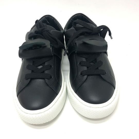 HERMES sneakers leather black day kelly buckle Women 35 Used Authentic