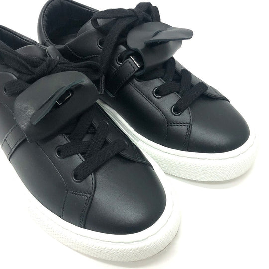 HERMES sneakers leather black day kelly buckle Women 35 Used Authentic