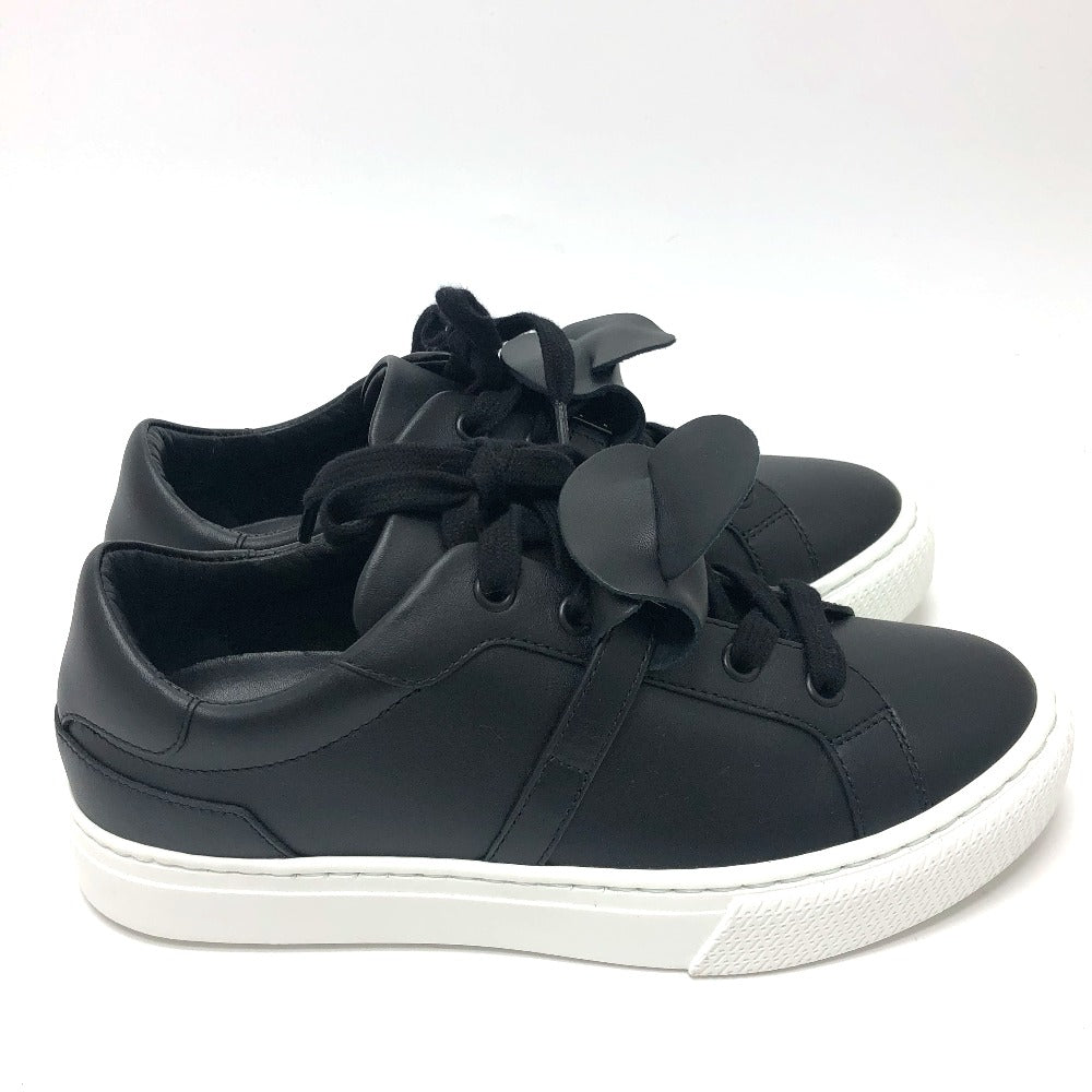 HERMES sneakers leather black day kelly buckle Women 35 Used Authentic