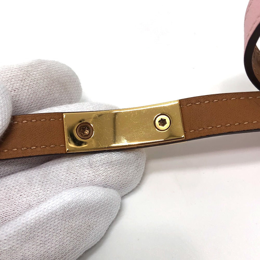 HERMES bracelet Swift pink Rival double tour double Women T1 Used Authentic