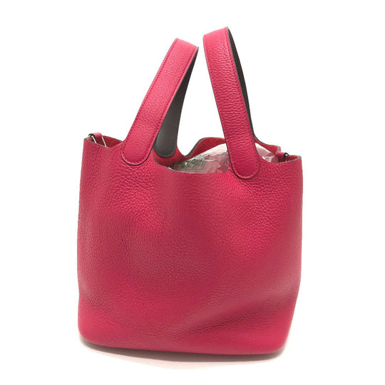 HERMES Handbag Togo Pink type Tote Bag Picotin Lock MM 22