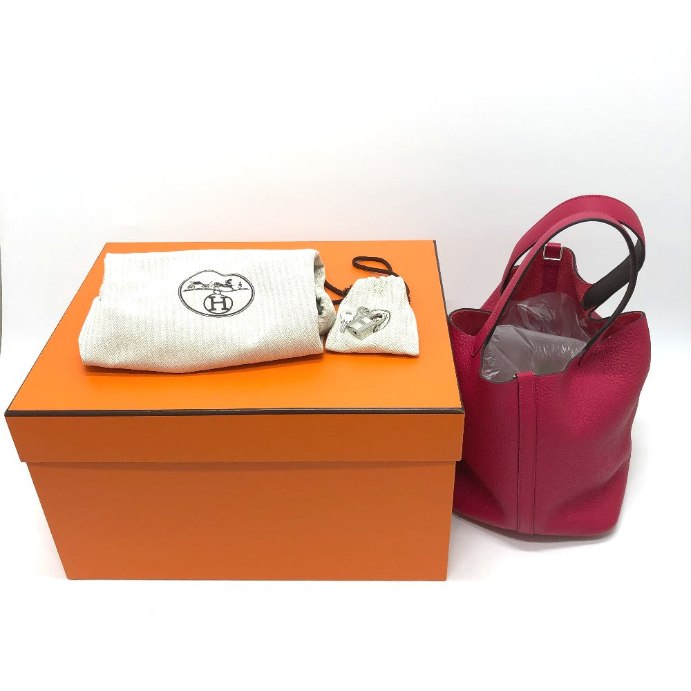 HERMES Handbag Togo Pink type Tote Bag Picotin Lock MM 22