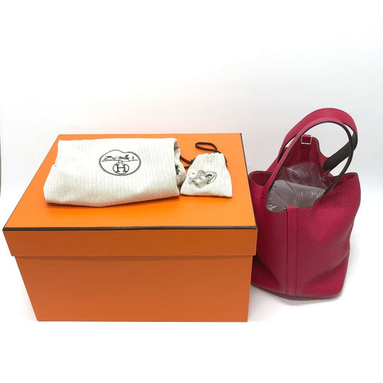 HERMES Handbag Togo Pink type Tote Bag Picotin Lock MM 22