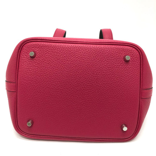 HERMES Handbag Togo Pink type Tote Bag Picotin Lock MM 22