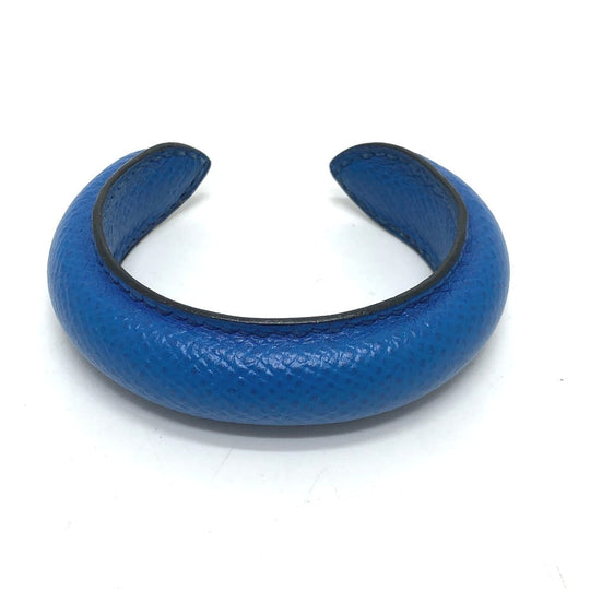 HERMES Bangle leather blue Bracelet Fashion Accessories