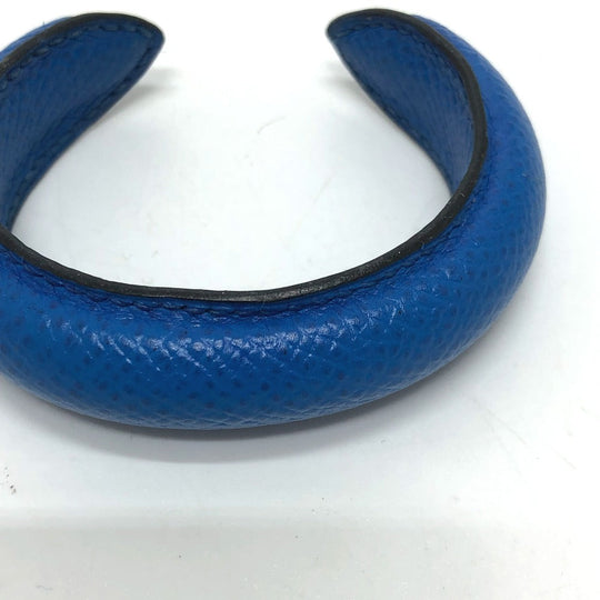 HERMES Bangle leather blue Bracelet Fashion Accessories
