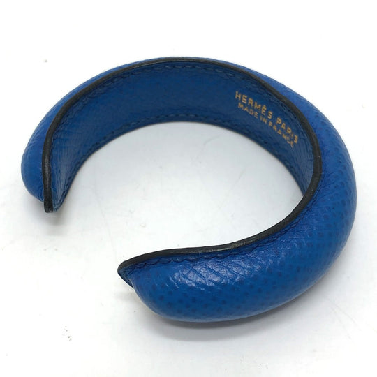 HERMES Bangle leather blue Bracelet Fashion Accessories