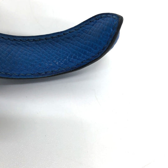 HERMES Bangle leather blue Bracelet Fashion Accessories