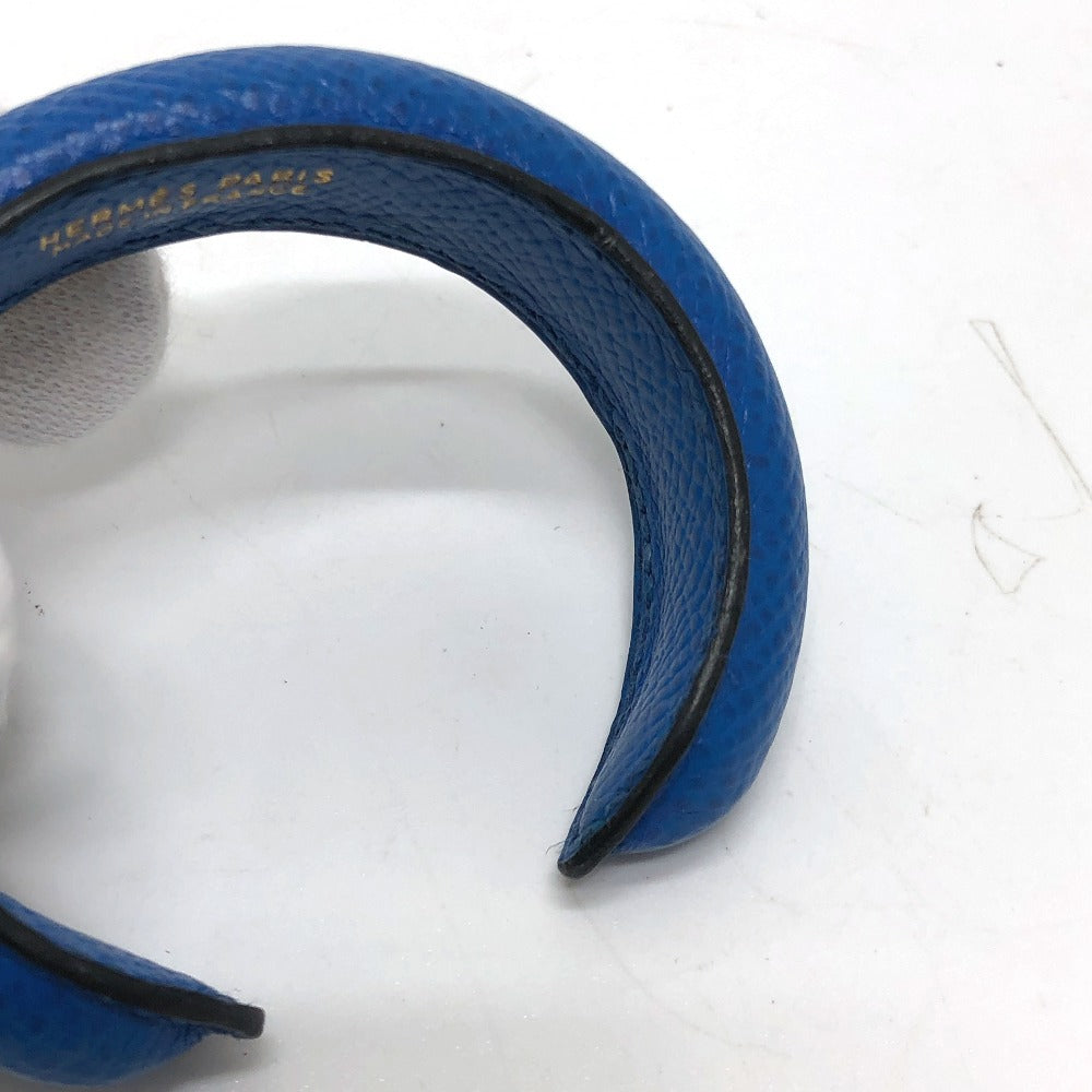 HERMES Bangle leather blue Bracelet Fashion Accessories